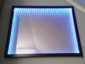 diy-led-infinity-illusion-Spiegel diy Dekoration illusion infinity led - leds led-Licht led-Streifen Spiegel optische 3d print model - Mito3D