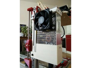250w psu mount 80mm fan fused power switch 3030 profile 3d printer parts 3d print model - Mito3D
