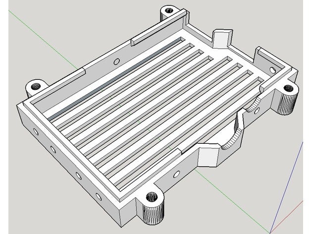 raspi caso atornillado - tapa ventilada la electrónica 3D print model - Mito3D