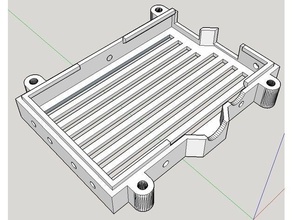 raspi caso aparafusadas ventilada superior eletrônica 3d print model - Mito3D