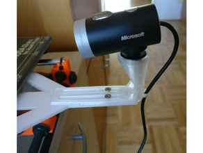 Drucktaste Microsoft lifecam-Kamera montieren 3d Drucker Zubehör microsoft lifecam prusa mk2 3d print model - Mito3D