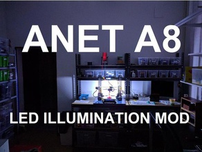 anet a8 éclairage led mod Imprimante 3d accessoires illumination la bande de les pieuvres octoprint prusa i3 relais carte reprap 3d print model - Mito3D