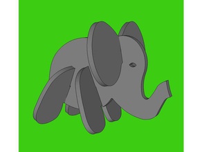 elefante stand up animais wslab 3d print model - Mito3D
