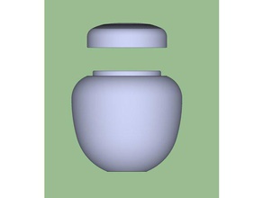 petit pot de gingembre couvercle art le conteneur jar wslab 3d print model - Mito3D