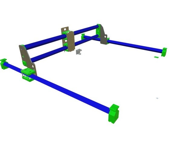 root2cnc 40x40mm máquinas-ferramentas cnc laser a máquina do fresa plasma cutter router raiz de 2 roteador 3D print model - Mito3D