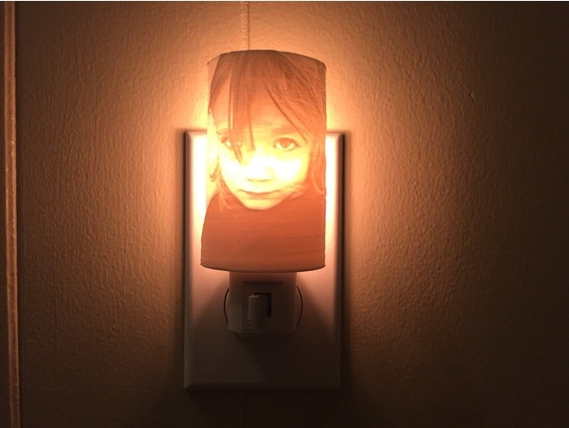 lithophane night light adapter remix decor 3D print model - Mito3D