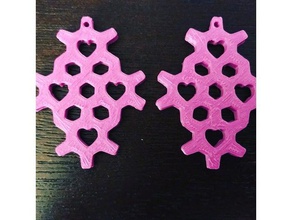 connected gears earrings earring 3d print model - Mito3D