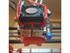 hypercube chimera fan duct & sensor mount 3d printer parts active cooling cyclops e3d inductive probe tech2c wide 3d print model - Mito3D