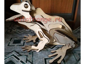 3d puzzle frog animals 6mm plywood animal cnc laser lasercut 3d print model - Mito3D