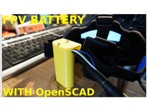 2s 18650 fpv googles Batterie Fall r c Fahrzeuge Batterie-Halter cyclops quanum Brille 3d print model - Mito3D