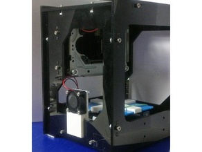 montaje del ventilador neje grabador láser máquina herramientas de titular 3d print model - Mito3D