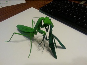 mantis genießen aftercourse Tiere Insekt Modell Skulptur 3d print model - Mito3D