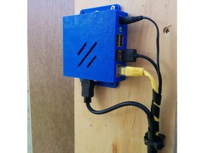 raspberry pi case - wall monitor mounted hdmi option electronics cctv 3d print model - Mito3D