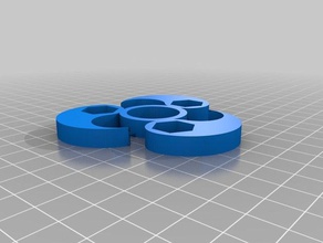 3 8 hex yin-yang fidget spinner jouets mécaniques personnalisé 3d print model - Mito3D