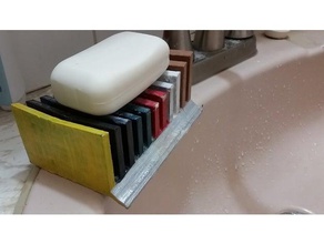 large soap holder water drain bathroom saver 3d print model - Mito3D