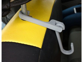 auto poggiatesta gancio borsa - 2-pezzo automotive automobile da titolare hook 3d print model - Mito3D