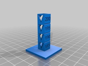 pla+ personalizado temp de calibración la torre La impresión en 3d las pruebas 3d print model - Mito3D