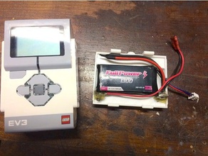 lego mindstorms ev3 cubierta de la batería lipo recargable pack ingeniería 3d print model - Mito3D
