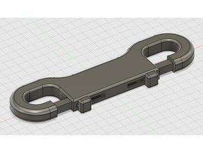 double trigger clip hand tools belt hook keychain keyring onepiece print-in-one print-in-place print place snap spring loaded 3d print model - Mito3D