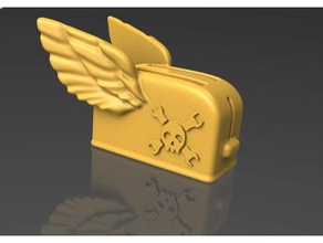 flying toaster - hackaday meshup signs & logos 3d print model - Mito3D