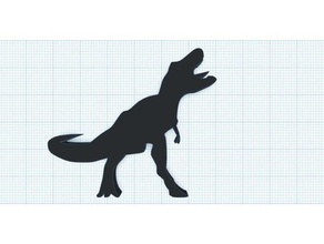 t-rex silhouettes 3d printing jurassic jurassicpark park world trex tyrannosaurus rex t 3d print model - Mito3D