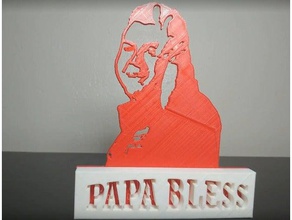 papa bless signs & logos 3d print model - Mito3D