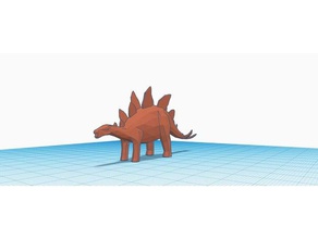 low polly stegosaurus 3d printing dino dinosaur dinosaurs fallen kingdom jurassic jurassicpark park world stegasaurus lost 3d print model - Mito3D