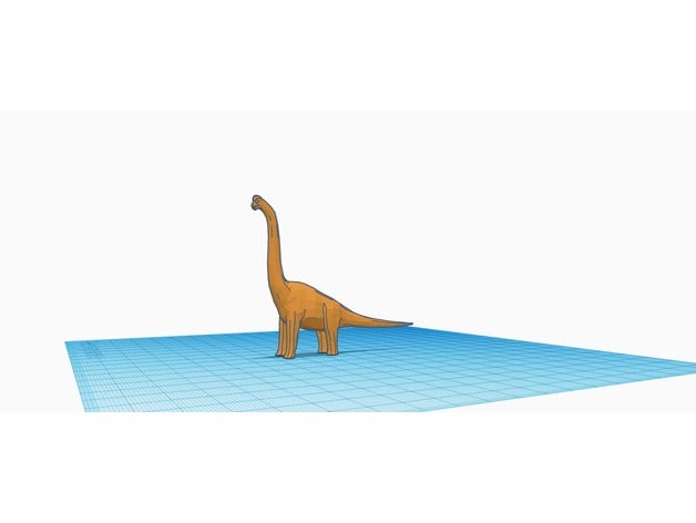 low polly brachiosaurus 3d-drucken branchiosaurus dino Dinosaurier gefallen Reich jurassic jurassicpark park world 3D print model - Mito3D