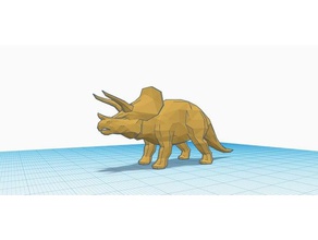 low polly triceratops 3d-drucken dino Dinosaurier gefallen Reich jurassic jurassicpark park world triceratop 3d print model - Mito3D