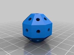 octet truss node 3mm holes 25mm size construction toys customized 3d print model - Mito3D