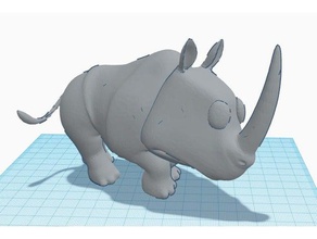 ei9ht - rinoceronte rambi pequenas mudanças remix javintosh brinquedos & games 3d print model - Mito3D