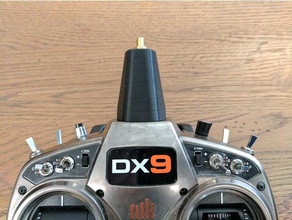spektrum dx9 capuchon d'antenne pigtail - w à l'avant bosses clips r c véhicules de l'antenne mod queue cochon gamme ufl 3d print model - Mito3D