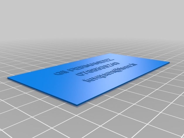 carte bureau de personnalisé 3D print model - Mito3D