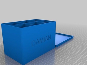 damian caixa organização personalizado 3d print model - Mito3D