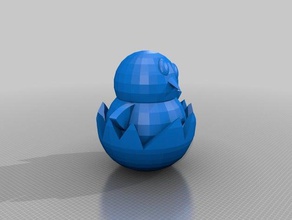 cova pulcino emoji animali uovo emoticon iphone sorriso whatsapp 3d print model - Mito3D