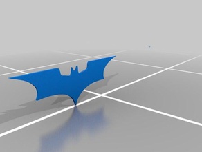 batman logosu 3d baskı batarang sembolü 3d print model - Mito3D