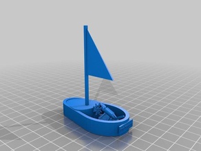 nave sucede La impresión en 3d de cocodrilo barco la serpiente 3d print model - Mito3D