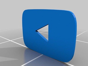 youtube La stampa 3d icona di logo 3d print model - Mito3D