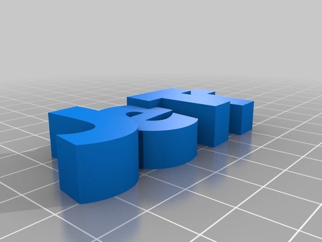 özelleştirilmiş iamburny benim metin - jett organizasyon 3D print model - Mito3D