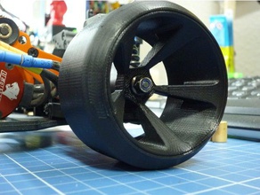 drift wheels 1 10 scale 5-spooks diameter 64mm r c vehicles 4wd felgen hpi onroad openrc rc rim rims tamiya toyo yokohama 3d print model - Mito3D