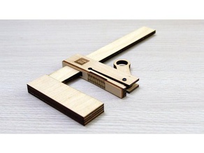 Holz-bar-clamp-laser-cut diy 150watt bar clamp Klemme laser-cutter Sperrholz aus Holz spannen 3d print model - Mito3D