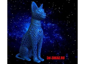 interstellaire chat de voronoi remix les mathématiques l'art 3d print model - Mito3D