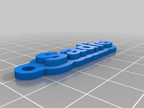 sadie Anahtarlık özelleştirilmiş 3d print model - Mito3D