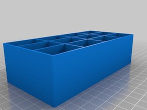box grid containers customized 3d print model - Mito3D