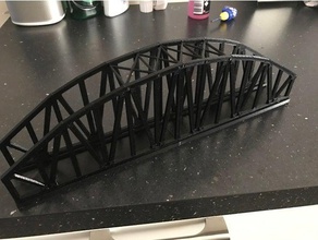h0 ponte ad arco hobby scala con il treno 3d print model - Mito3D