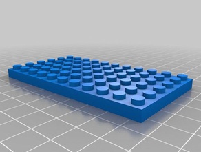 il mio personalizzato mattoncino lego, 6x11 mattoni costruzione di giocattoli su misura 3d print model - Mito3D