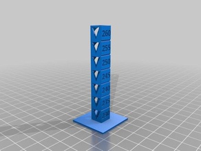 my customized temp calibration tower- abs 3d printing tests 3d print model - Mito3D