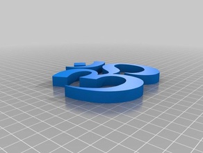 namaste sembolü 2d sanat işaret sembol 3d print model - Mito3D