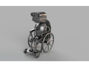 vecchio uomo in sedia a rotelle modello di robot 3d print model - Mito3D