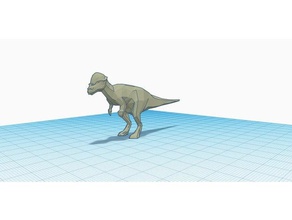 low polly pachycephalosaurus 3d-drucken dino Dinosaurier gefallen Reich jurassic jurassicpark park world 3d print model - Mito3D